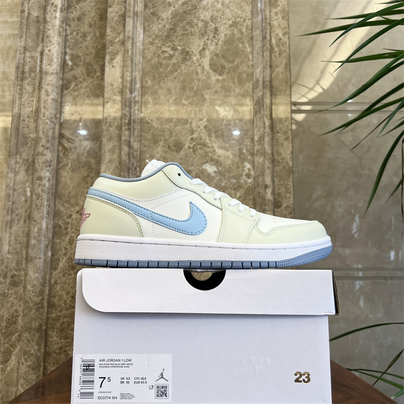 耐克NIKE乔丹Air Jordan 1 Low AJ1 乔丹1代低帮半岛白茶小清新板鞋  男女款